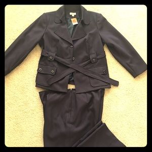 Navy Pant Suit - 2 Pieces (Jacket & Slacks)